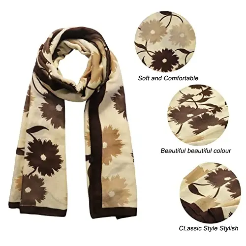 FINIZO Women's Scarves Lady Light Soft Fashion Solid Scarf Wrap Shawl for All Season - 3
