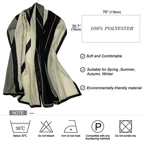 FINIZO Women's Fashion Scarves, PasModazoneina Wrap for All Season, Everyday Wear for Ladies, Solid Color Bridesmaid Gifts - 5