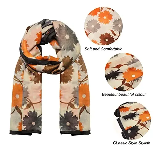FINIZO Women's Scarves Lady Light Soft Fashion Solid Scarf Wrap Shawl for All Season - 3