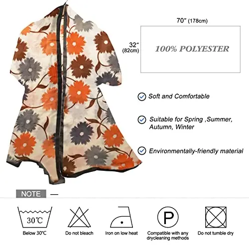 FINIZO Women's Scarves Lady Light Soft Fashion Solid Scarf Wrap Shawl for All Season - 5