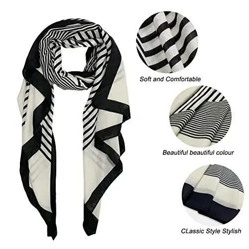 FINIZO Women's Scarves Lady Light Soft Fashion Solid Scarf Wrap Shawl for All Season - 3