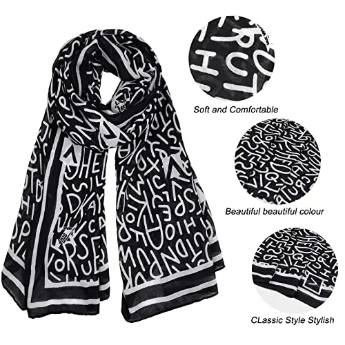 FINIZO Women's Scarves Lady Light Soft Fashion Solid Scarf Wrap Shawl for All Season - 3
