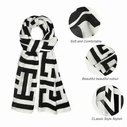 FINIZO Women's Scarves Lady Light Soft Fashion Solid Scarf Wrap Shawl for All Season - 3