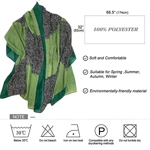 FINIZO Women's Scarves Lady Light Soft Fashion Solid Scarf Wrap Shawl for All Season - 5