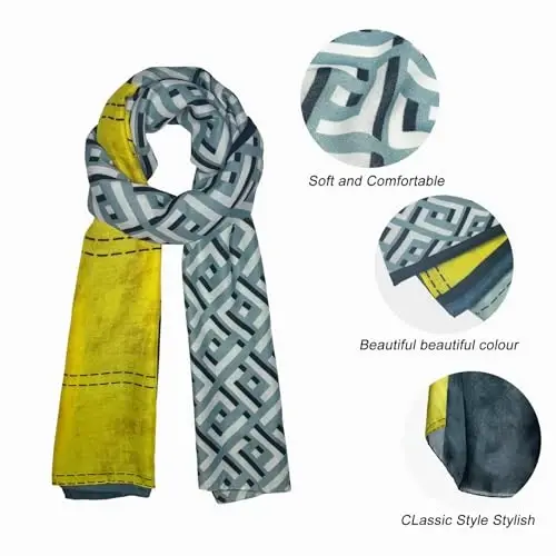 FINIZO Women's Scarves Lady Light Soft Fashion Solid Scarf Wrap Shawl for All Season - 3