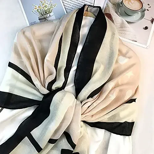 FINIZO Women's Scarves Lady Light Soft Fashion Solid Scarf Wrap Shawl for All Season - 2