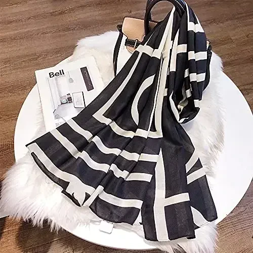 FINIZO Women's Scarves Lady Light Soft Fashion Solid Scarf Wrap Shawl for All Season - 6