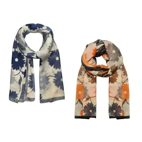 FINIZO Women's Scarves Lady Light Soft Fashion Solid Scarf Wrap Shawl for All Season - 1