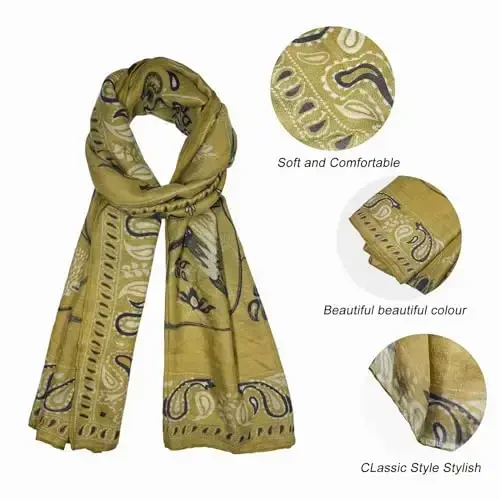 FINIZO Women's Scarves Lady Light Soft Fashion Solid Scarf Wrap Shawl for All Season - 3