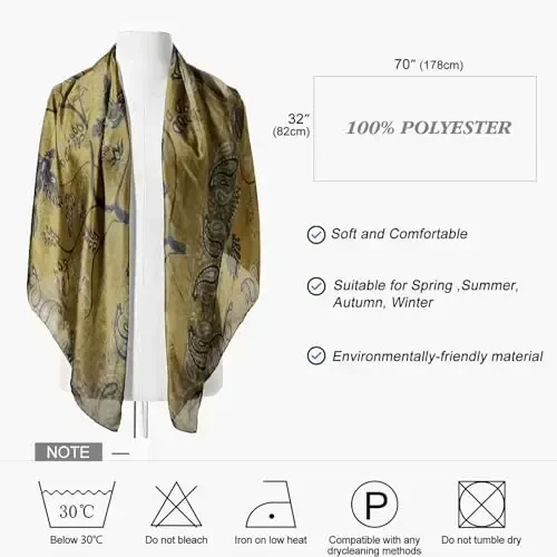 FINIZO Women's Scarves Lady Light Soft Fashion Solid Scarf Wrap Shawl for All Season - 5