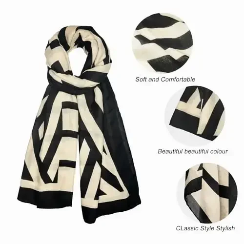 FINIZO Women's Scarves Lady Light Soft Fashion Solid Scarf Wrap Shawl for All Season - 3