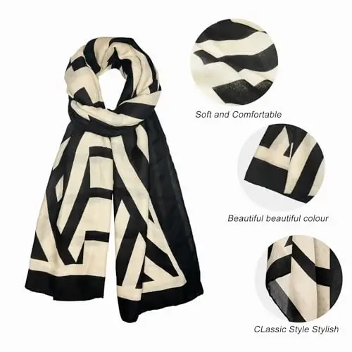 FINIZO Women's Scarves Lady Light Soft Fashion Solid Scarf Wrap Shawl for All Season - 3