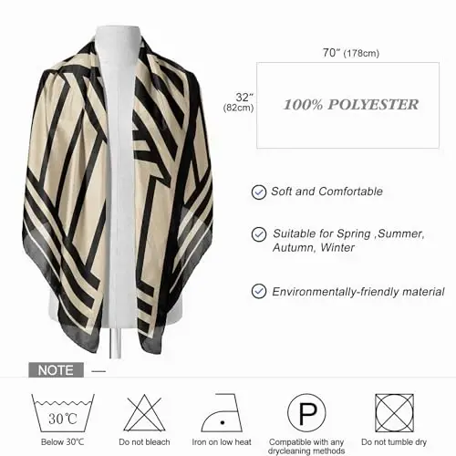 FINIZO Women's Scarves Lady Light Soft Fashion Solid Scarf Wrap Shawl for All Season - 5