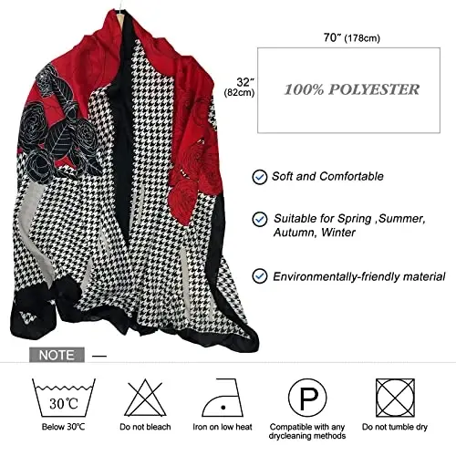 FINIZO Women's Scarves Lady Light Soft Fashion Solid Scarf Wrap Shawl for All Season - 5