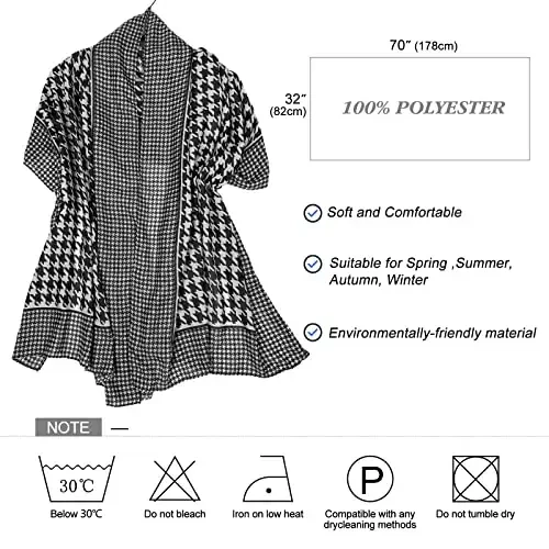 FINIZO Women's Scarves Lady Light Soft Fashion Solid Scarf Wrap Shawl for All Season - 5