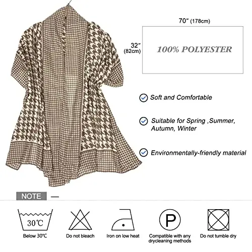 FINIZO Women's Scarves Lady Light Soft Fashion Solid Scarf Wrap Shawl for All Season - 5