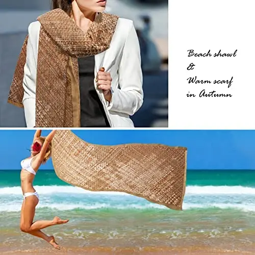 FINIZO Women's Scarves Lady Light Soft Fashion Solid Scarf Wrap Shawl for All Season - 6