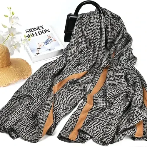 FINIZO Women's Scarves Lady Light Soft Fashion Solid Scarf Wrap Shawl for All Season - 4