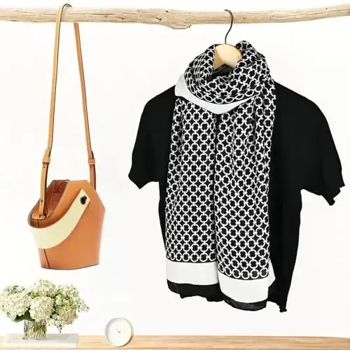 FINIZO Women's Scarves Lady Light Soft Fashion Solid Scarf Wrap Shawl for All Season - 3