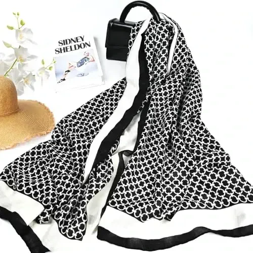 FINIZO Women's Scarves Lady Light Soft Fashion Solid Scarf Wrap Shawl for All Season - 4