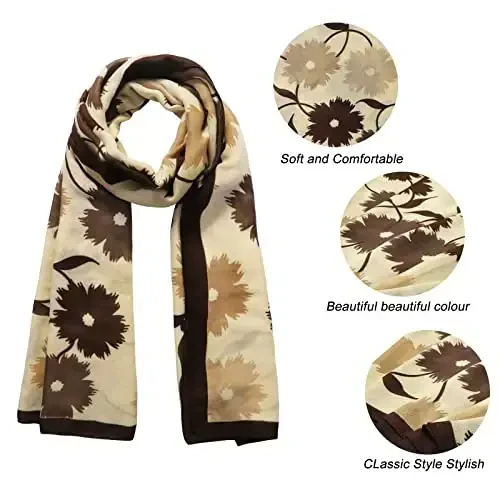 FINIZO Women's Scarves Lady Light Soft Fashion Solid Scarf Wrap Shawl for All Season - 3