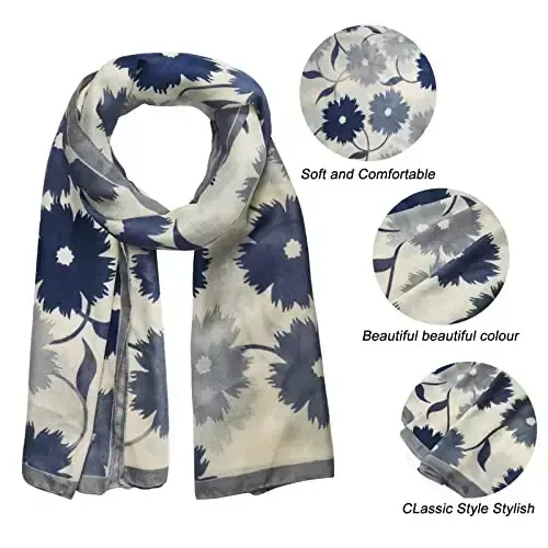 FINIZO Women's Scarves Lady Light Soft Fashion Solid Scarf Wrap Shawl for All Season - 3