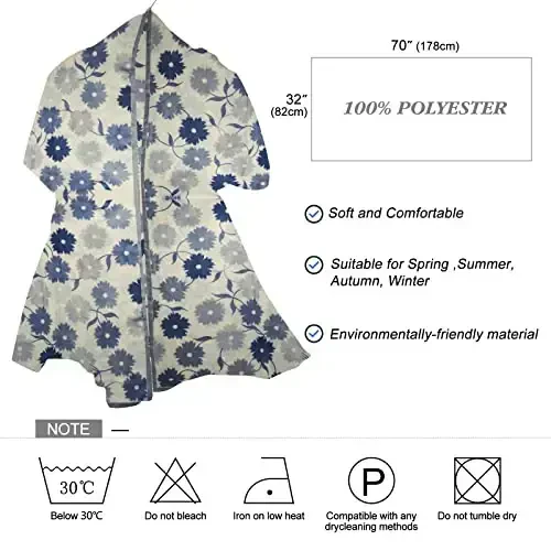 FINIZO Women's Scarves Lady Light Soft Fashion Solid Scarf Wrap Shawl for All Season - 5