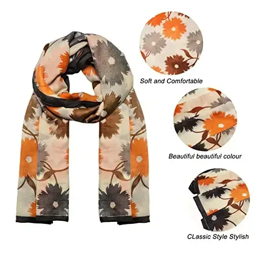 FINIZO Women's Scarves Lady Light Soft Fashion Solid Scarf Wrap Shawl for All Season - 3