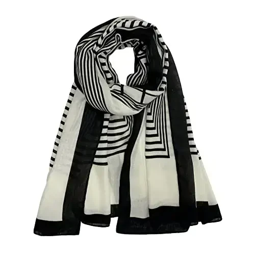 FINIZO Women's Scarves Lady Light Soft Fashion Solid Scarf Wrap Shawl for All Season - 1