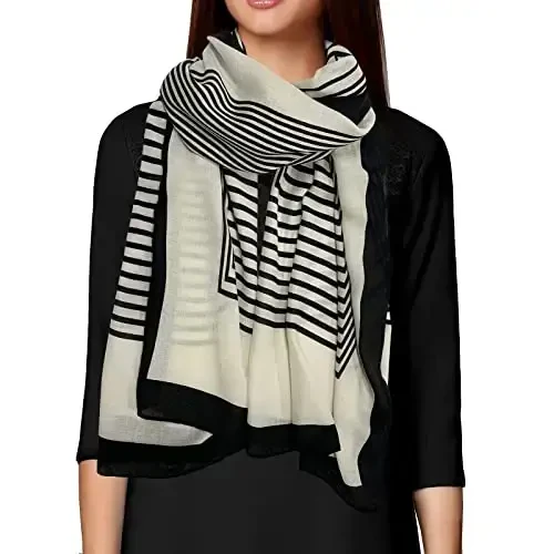 FINIZO Women's Scarves Lady Light Soft Fashion Solid Scarf Wrap Shawl for All Season - 2