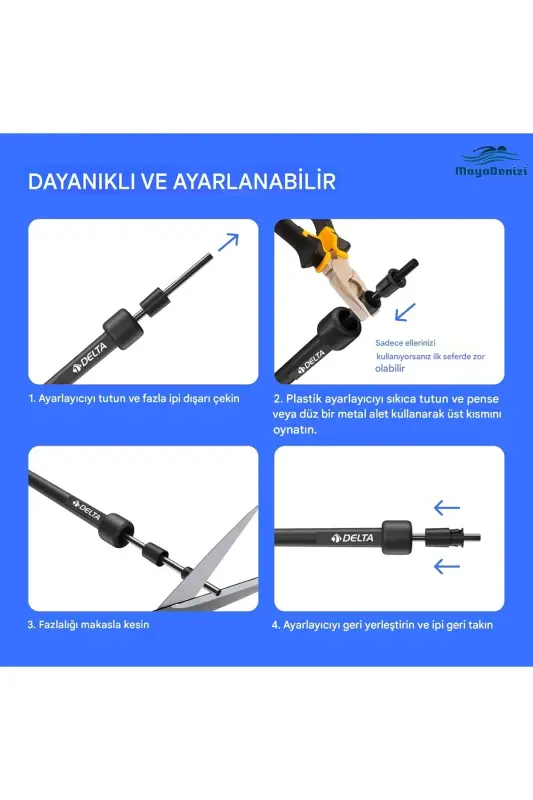 Фиолетовая скакалка Deluxe с регулируемой длиной - фиолетовая - 3