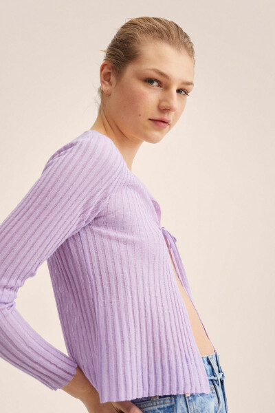 Фиолетовый женский кардиган 27025805 - 5