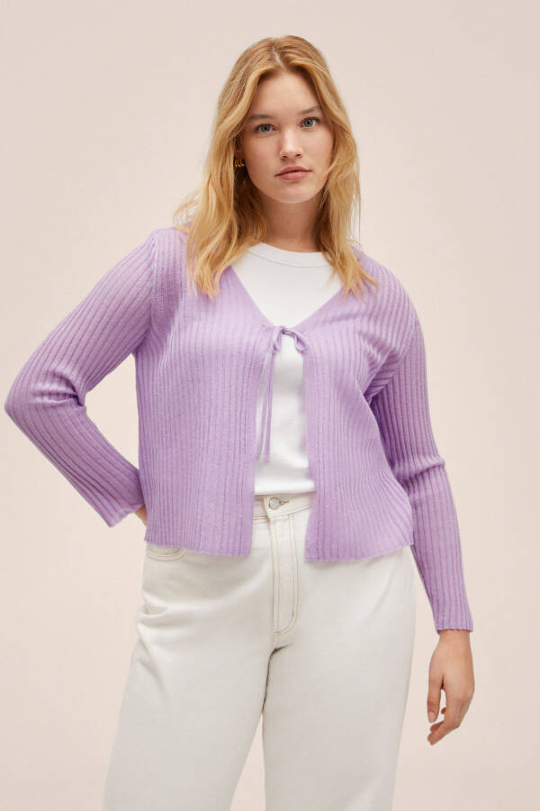 Фиолетовый женский кардиган 27025805 - 7