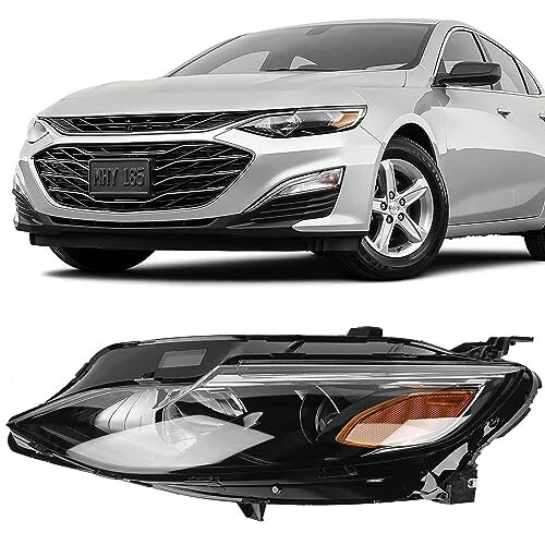 FIONE - For Chevy Malibu Headlight Assembly 2019 2020 2021 2022 Replacement Halogen Headlamp Projector Left Driver Side 84680167 84650573 GM2502498 LH - FIONE