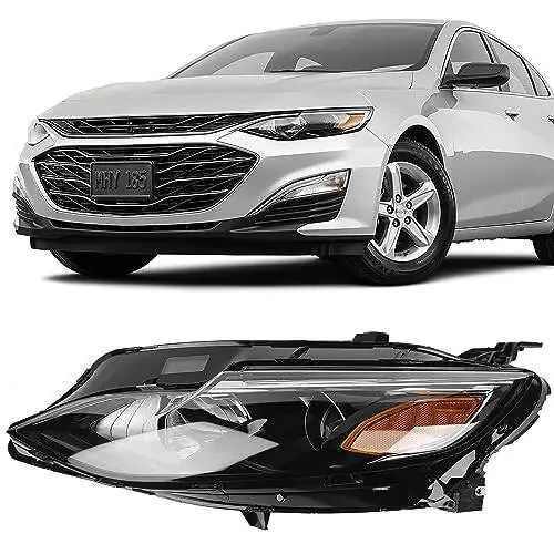 FIONE - For Chevy Malibu Headlight Assembly 2019 2020 2021 2022 Replacement Halogen Headlamp Projector Left Driver Side 84680167 84650573 GM2502498 LH - 1