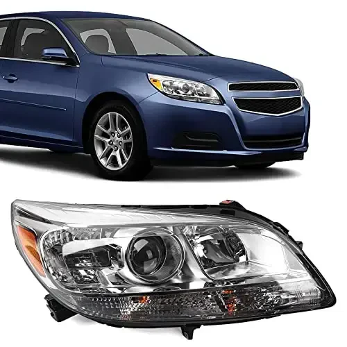 FIONE Headlight Assembly Compatible with Chevy Malibu 2013-2015 Projector/2016 Limited Replacement Halogen Headlamp Right Passenger Side 23294938 25919066 GM2503362 - 1