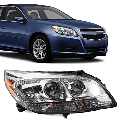 FIONE Фара в сборе, совместима с Chevy Malibu 2013-2015 Projector/2016 Limited Replacement Halogen Headlamp Right Passenger Side 23294938 25919066 GM2503362 
