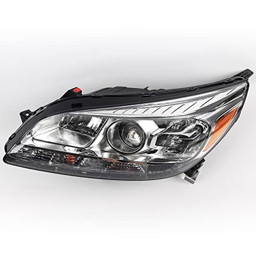 FIONE - For Chevy Malibu Headlight Assembly 2013-2015 Projector 2016 Limited Replacement Halogen Headlamp Left Driver Side 23294939 25919067 GM2502362 - 3