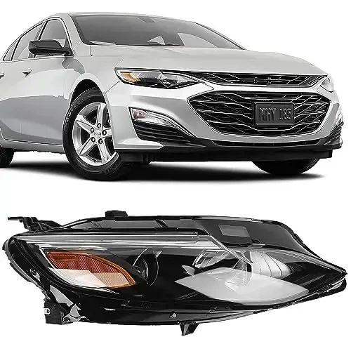FIONE - For Chevy Malibu Headlight Assembly 2019-2022 Projector Replacement Halogen Headlamp Right Passenger Side RT 84650572 84680166 GM2503498 - 1