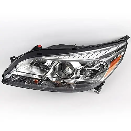 FIONE Xenon Headlights Compatible with Chevy Malibu 2013-2015 (Not fit for halogen model and LED model Black Housing Clear Lens Right Passenger Side(Not Included Bulb - 3