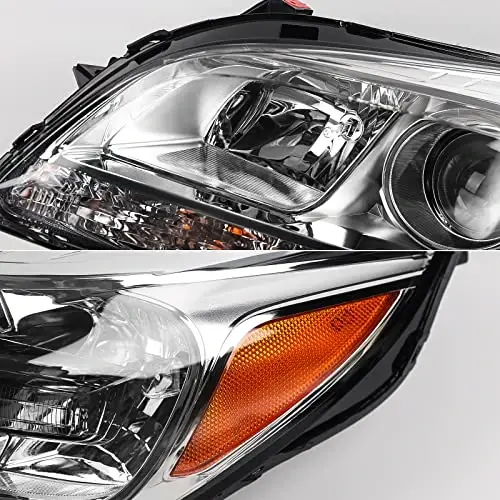 FIONE Xenon Headlights Compatible with Chevy Malibu 2013-2015 (Not fit for halogen model and LED model Black Housing Clear Lens Right Passenger Side(Not Included Bulb - 4