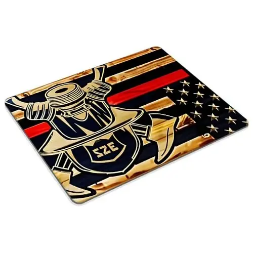 Firefighter American Flag 001 Mouse pad Customized Mousepad Non-Slip Rubber Base Mouse Pads for Computers Laptop Office Desk Accessories Mouse pad - 2