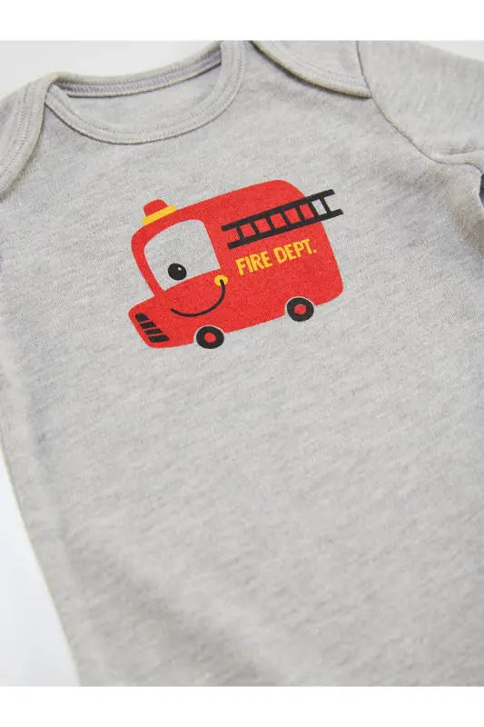 Firefighter Baby Boy Bodysuit Leggings-Pants Set - 6