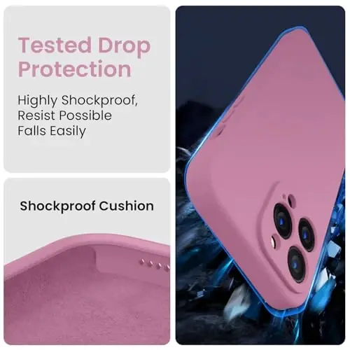 FireNova Designed for iPhone 13 Pro Case, Silicone Upgraded [Camera Protection] Phone Case, Soft Anti-Scratch Microfiber Lining Inside, 6.1 inch, Lilac Purple - 4
