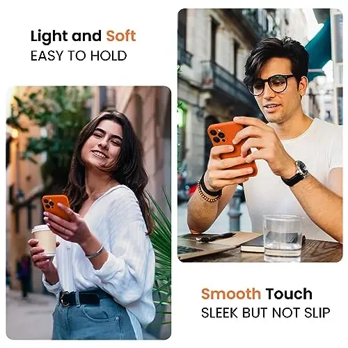 FireNova Designed for iPhone 13 Pro Max Case, Silicone [Camera Protection] Phone Case, Soft Anti-Scratch Microfiber Lining Inside, 6.7 inch, Neon Orange New - 2