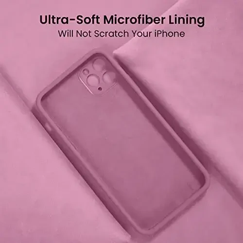 FireNova Designed for iPhone 13 Pro Max Case, Silicone [Camera Protection] Phone Case with [2 Screen Protectors], Soft Anti-Scratch Microfiber Lining Inside, 6.7 inch, Lilac Purple - 5