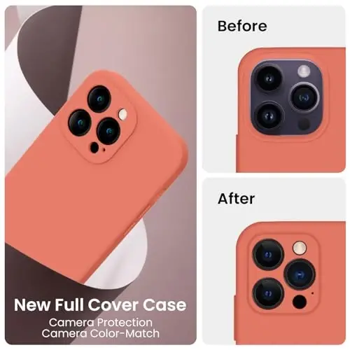 FireNova Designed for iPhone 14 Pro Max Case, Silicone Upgraded [Camera Protection] Case, Soft Anti-Scratch Microfiber Lining Inside, 6.7 inch, Pink Pomelo - 3