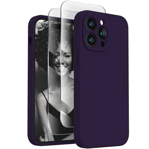 FireNova Designed for iPhone 14 Pro Max Case, Silicone Upgraded [Camera Protection] Case, Soft Anti-Scratch Microfiber Lining Inside, 6.7 inch, Wine Red 