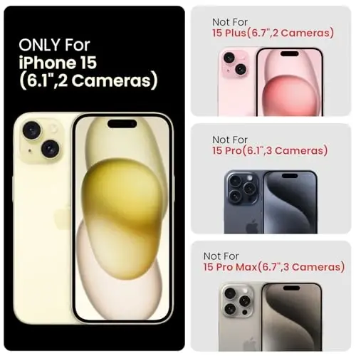 FireNova Designed for iPhone 15 Case, Silicone Upgraded [Camera Protection] Phone Case with [2 Screen Protectors], Soft Anti-Scratch Microfiber Lining Inside, 6.1 inch, Blue - 1