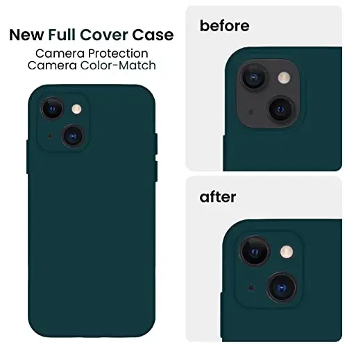 FireNova Designed for iPhone 15 Plus Case, Silicone [Camera Protection] Case with [2 Screen Protectors], Soft Anti-Scratch Microfiber Lining Inside, 6.7 inch, Teal - 2